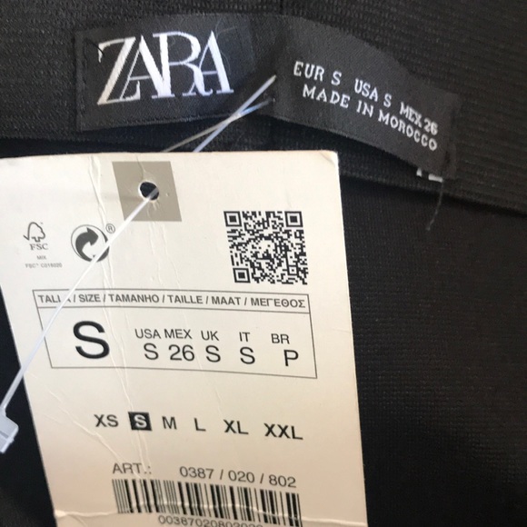 Zara High-rise Glen Check Plaid Trousers Grey - S - Picture 7 of 10